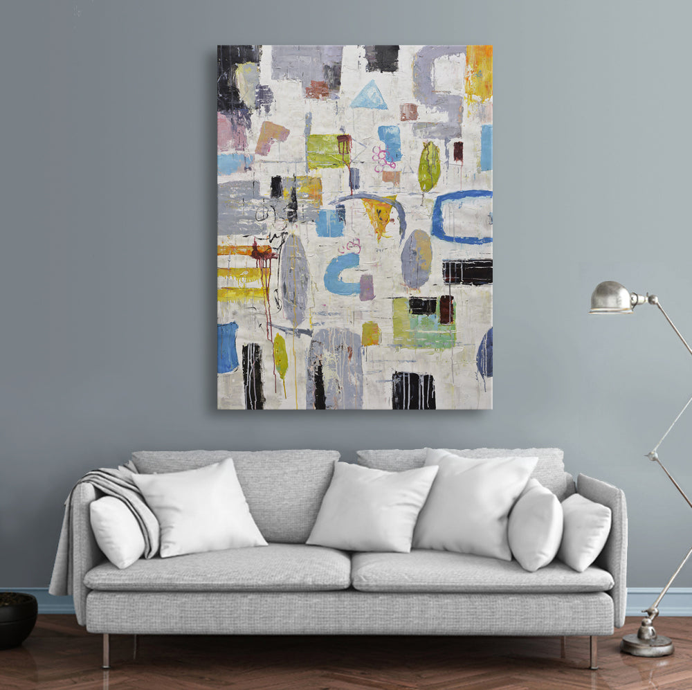 36x48 abstract oil painting on canvas 72071010 image 1