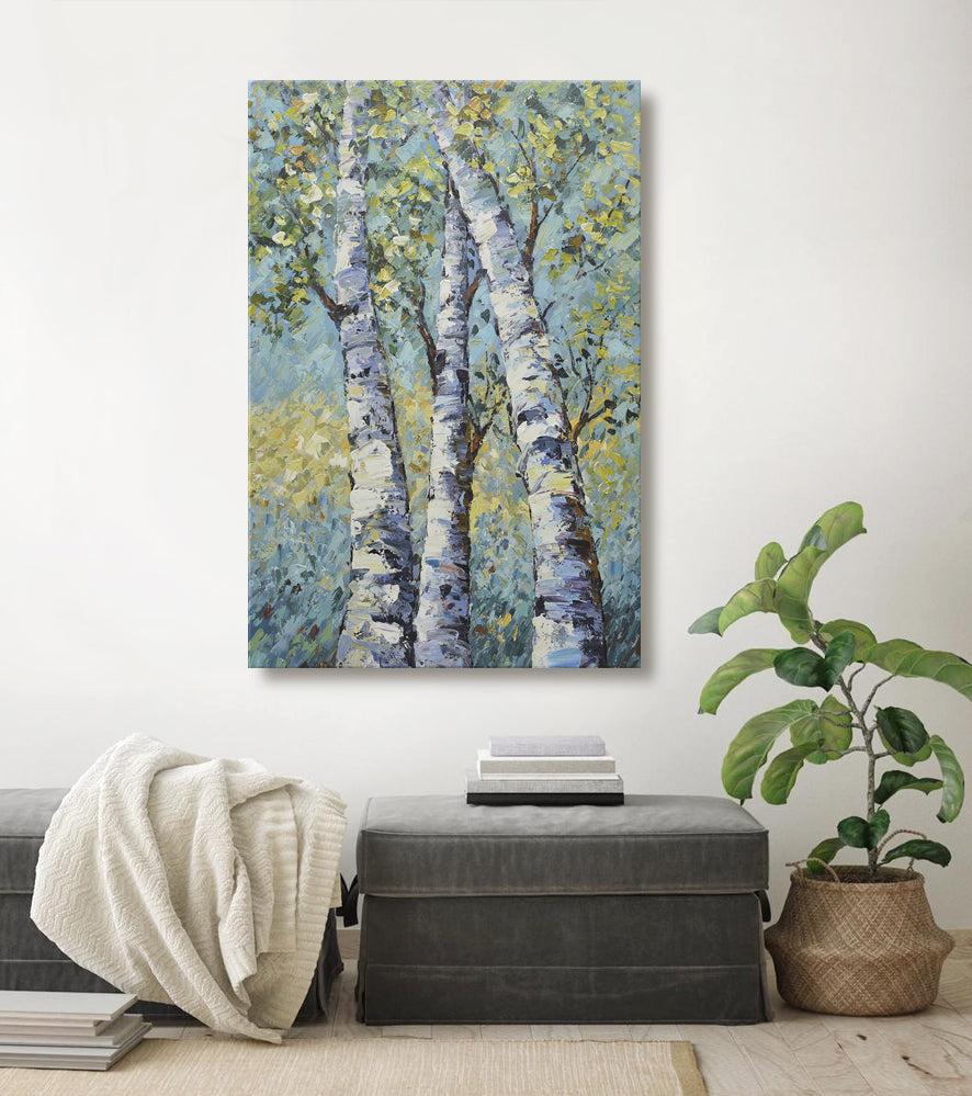 24x36 oil painting on canvas of modern landscape & trees 41982604 image 1