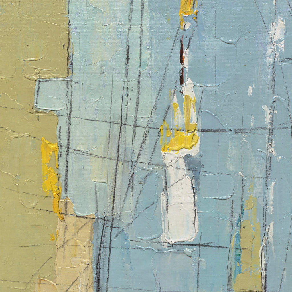 Giclee on Canvas-Abstract Gold and Blue 9210608 image 1