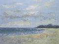 Studio art 36X48 largeoil painting of sandy beach S-81912608 image 0