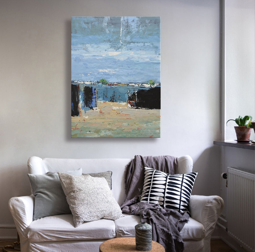 36x48 abstract oil painting on canvas 72071017 image 1