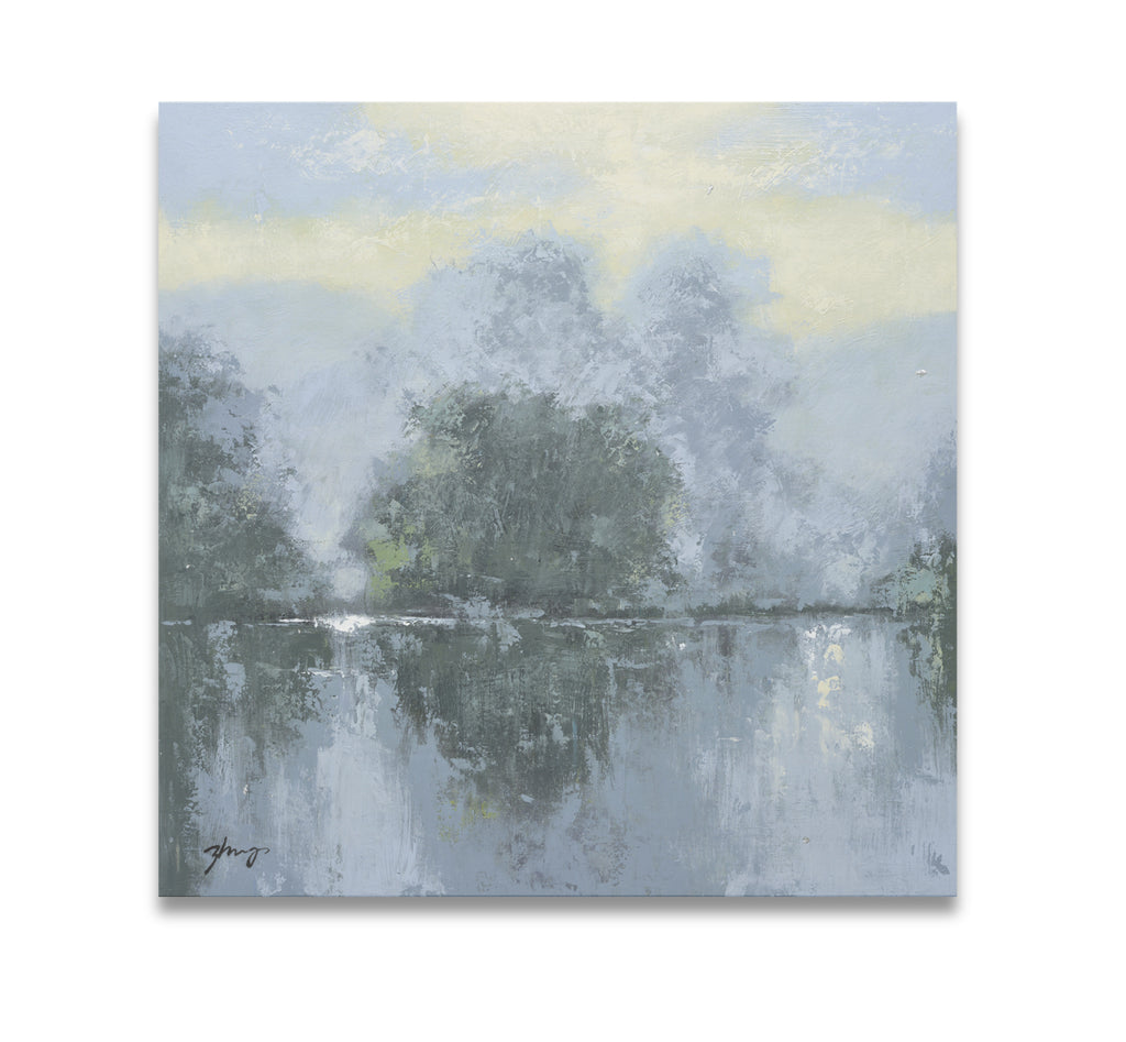 Studio art 35X35 large abstract gray landscape oil painting S-71912104 image 0