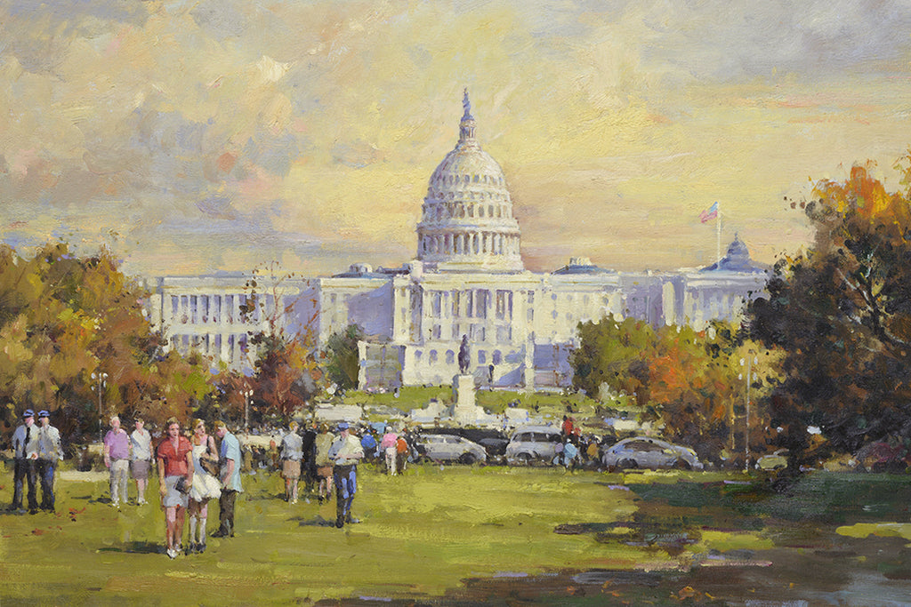 24x36 oil painting on canvas of Washington DC Capital building 413669 image 0