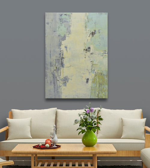 24x36 abstract oil painting on canvas with yellows 4196705 image 1