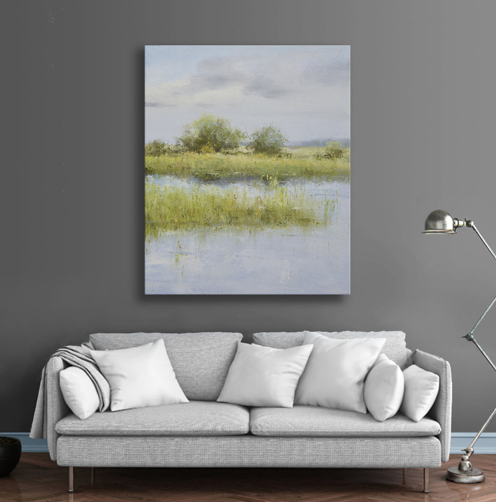 20x24 oil painting of marsh landscape 32071007 image 1