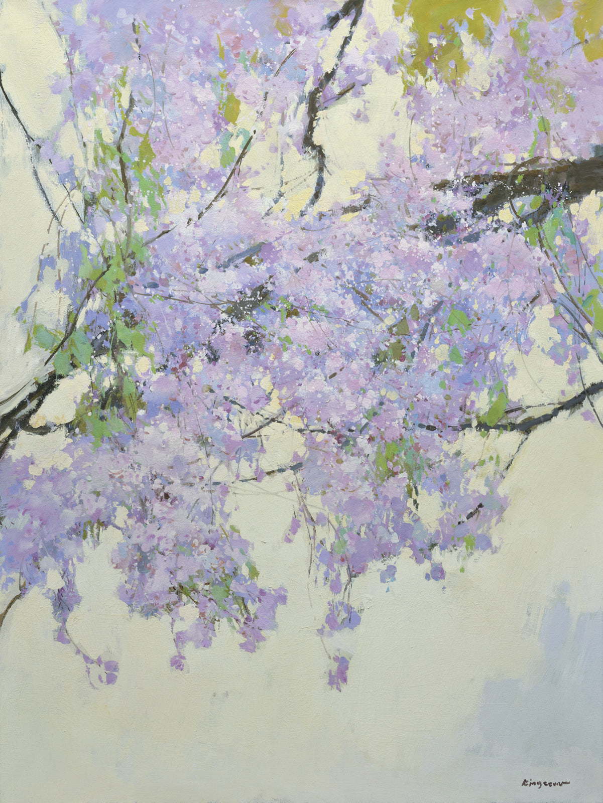 Giclee on Canvas- Contemporary Blossoming Tree Piece 822050 image 0