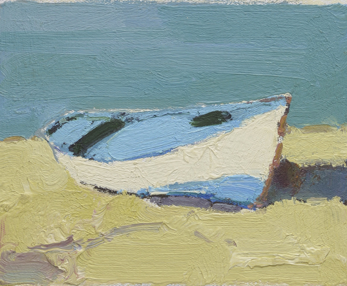 8x10 Modern oil painting of boat on beach 1182159 image 0