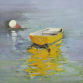 16x16 oil painting on canvas of little boat on water 22010502 image 0