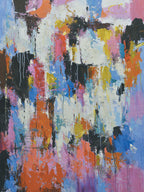 Giclee on Canvas-Colorful Abstract Splatter Piece 9210633 image 0