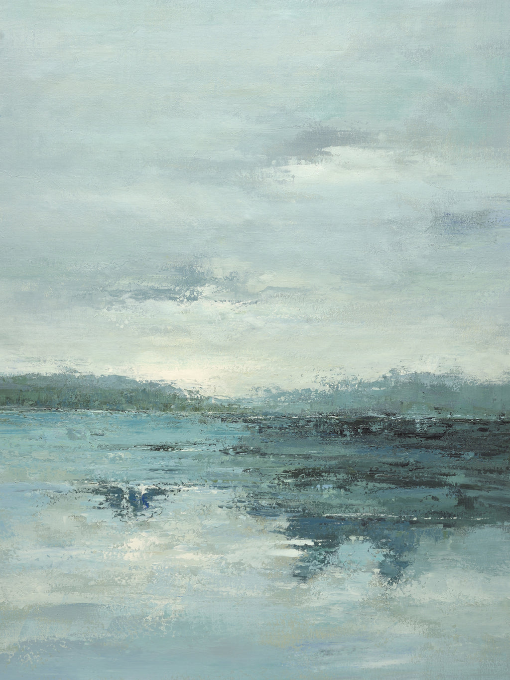 Giclee on Canvas- Modern Lake Landscape Piece 71981102 image 0
