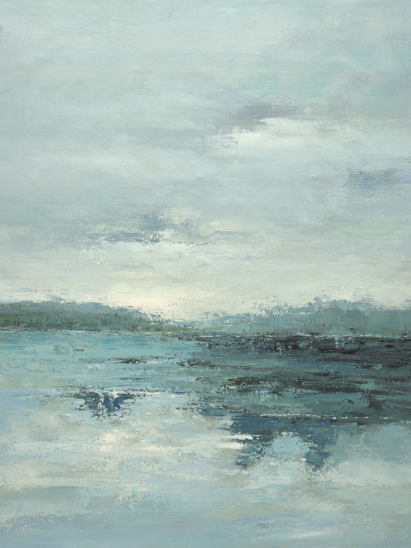 Giclee on Canvas- Modern Lake Landscape Piece 71981102 image 0