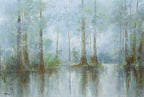 Original Oil Painting – "Morning Mist" | Cypress Swamp Reflection | Large Format Landscape Art