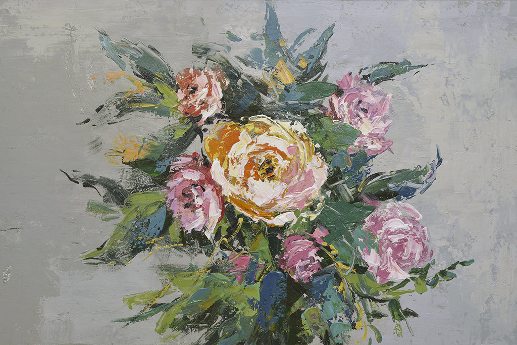 24x36 oil painting on canvas of pink flowers 41980205 image 0