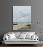 Studio art 36X48 large abstract oil painting of beach waves S-81912511 image 1