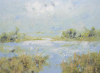 Studio Art 36X48 large oil painting of marsh landscape S-81912515 image 0