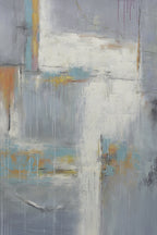 24x36 abstract oil painting on canvas of blue, gray & white 43196901 image 0