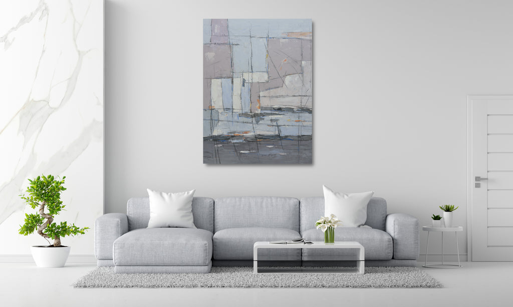 Giclee on Canvas-Modern Purple &Blue Abstract Artwork 721678 image 1