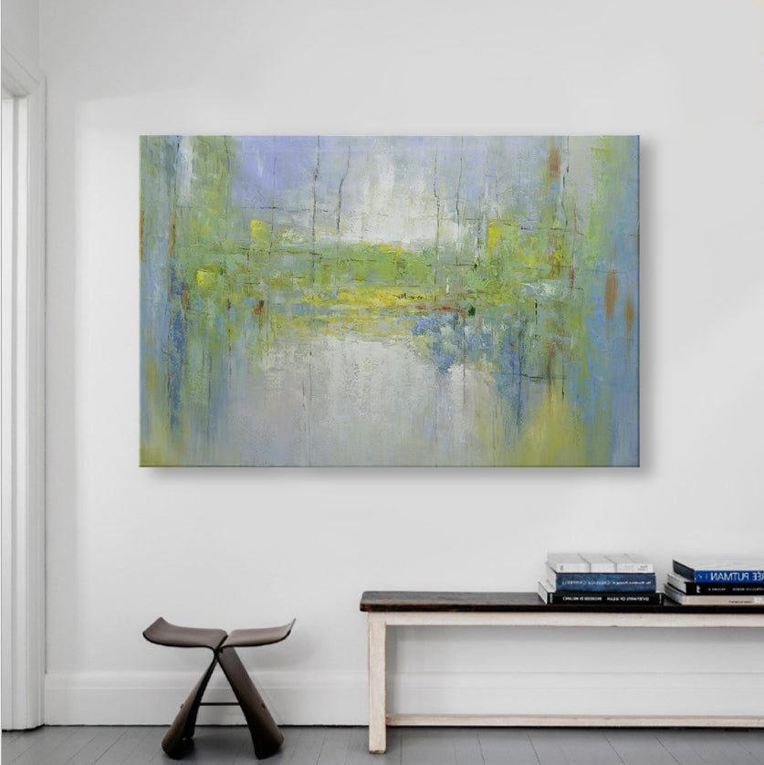 40x60 Large abstract landscape oil painting on canvas 9195027 image 1