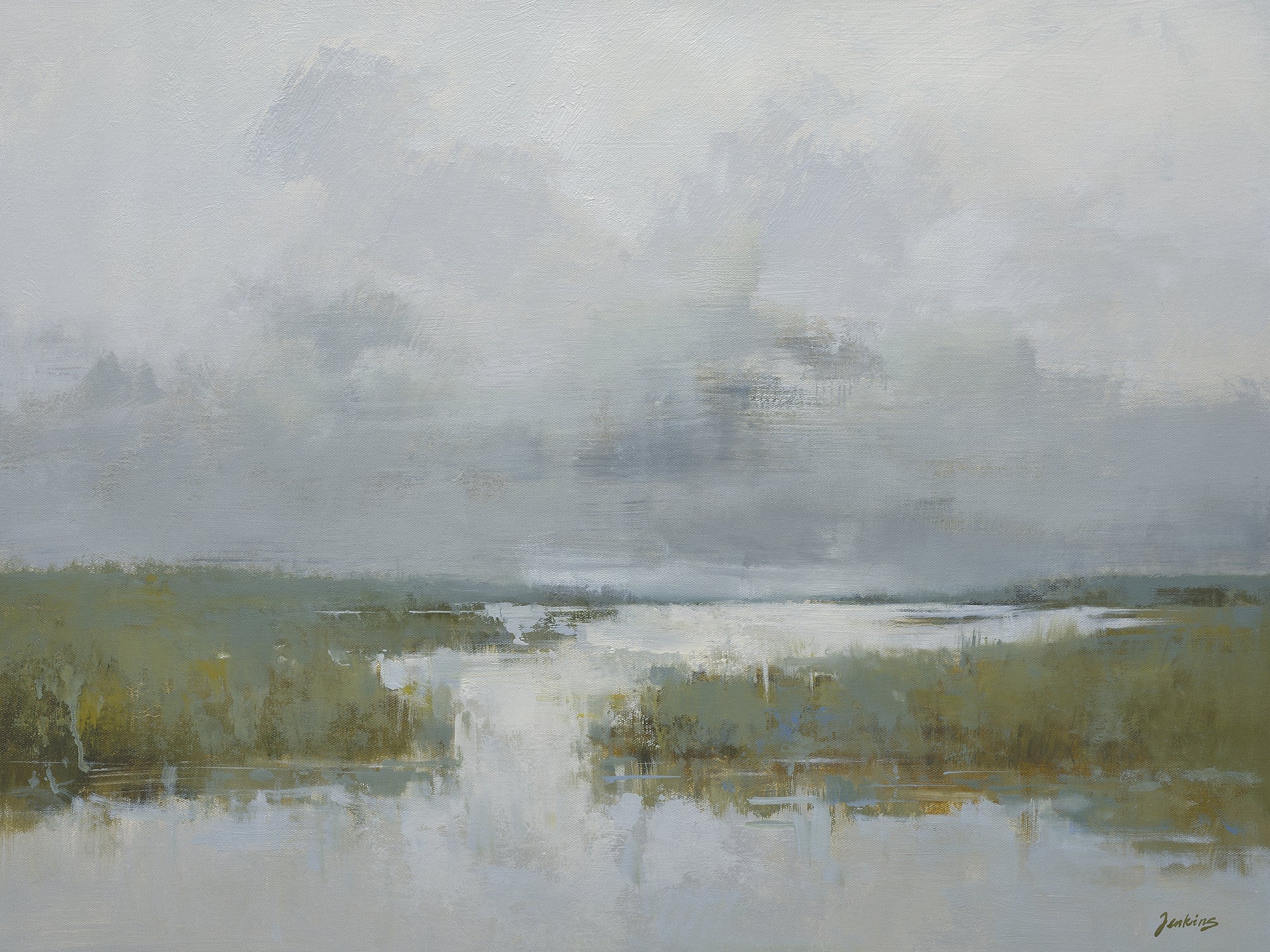 Giclée on Canvas-Modern Lake View Artwork G2175 - 8-4211251 image 0