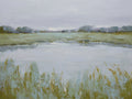 Studio art 36X48 large oil painting of marsh landscape S-81912517 image 0