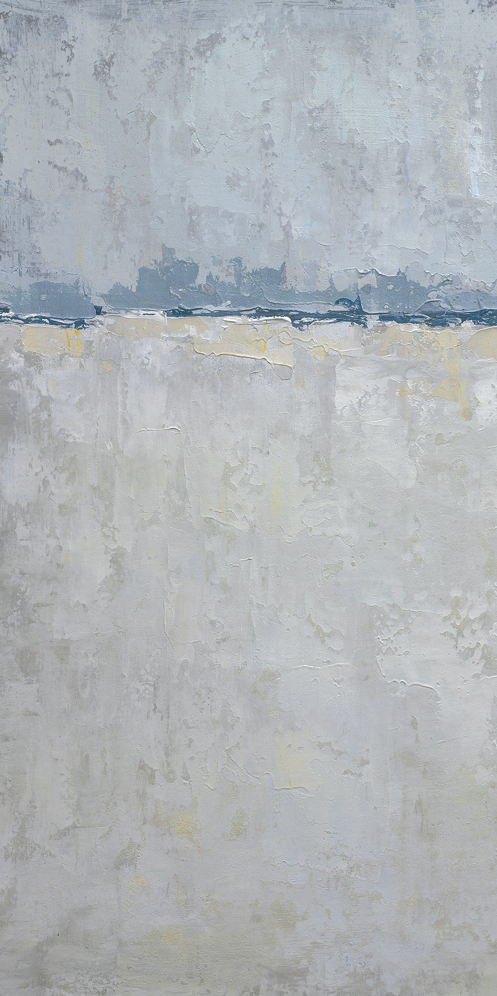 Giclée on Canvas-Modern Gray &Blue Theme Abstract Artwork 9220109A image 0