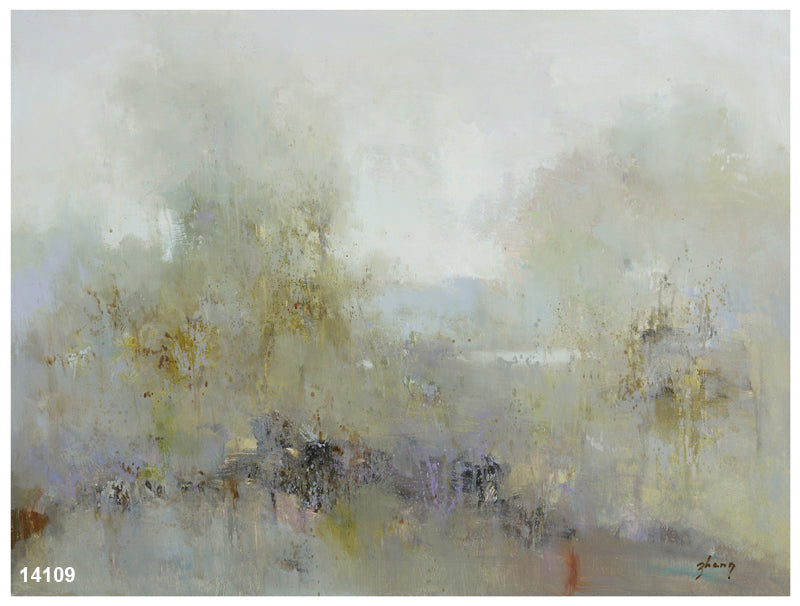 Morning mist landscape, giclee 30"x40" by Zhang image 0
