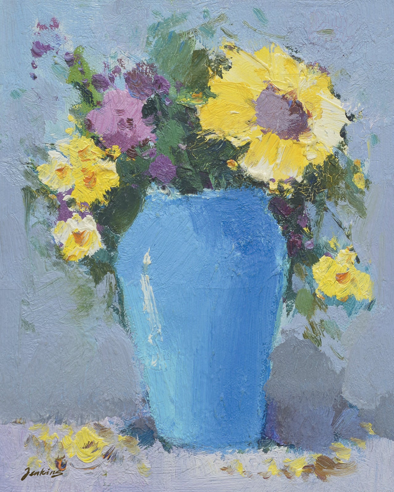 Giclee on Canvas-Contemporary Flower Bouquet Artwork 1214052 image 0