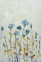 24x36 abstract oil painting on canvas with blue flowers 41981305 image 0