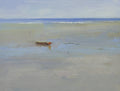 12x16 oil painting on canvas of little boat on beach 22010540 image 0