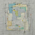 16x16 abstract oil painting on canvas with gyra and blues 22071001 image 0