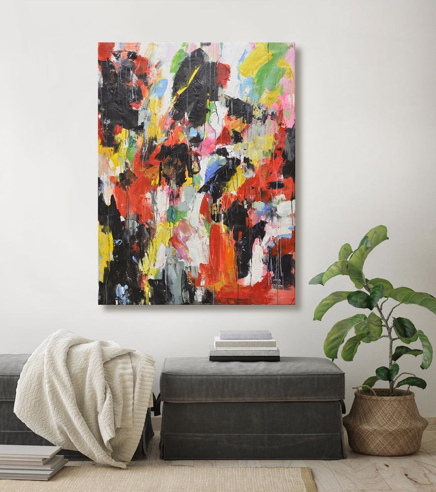 36x48 abstract oil painting on canvas 72071002 image 1
